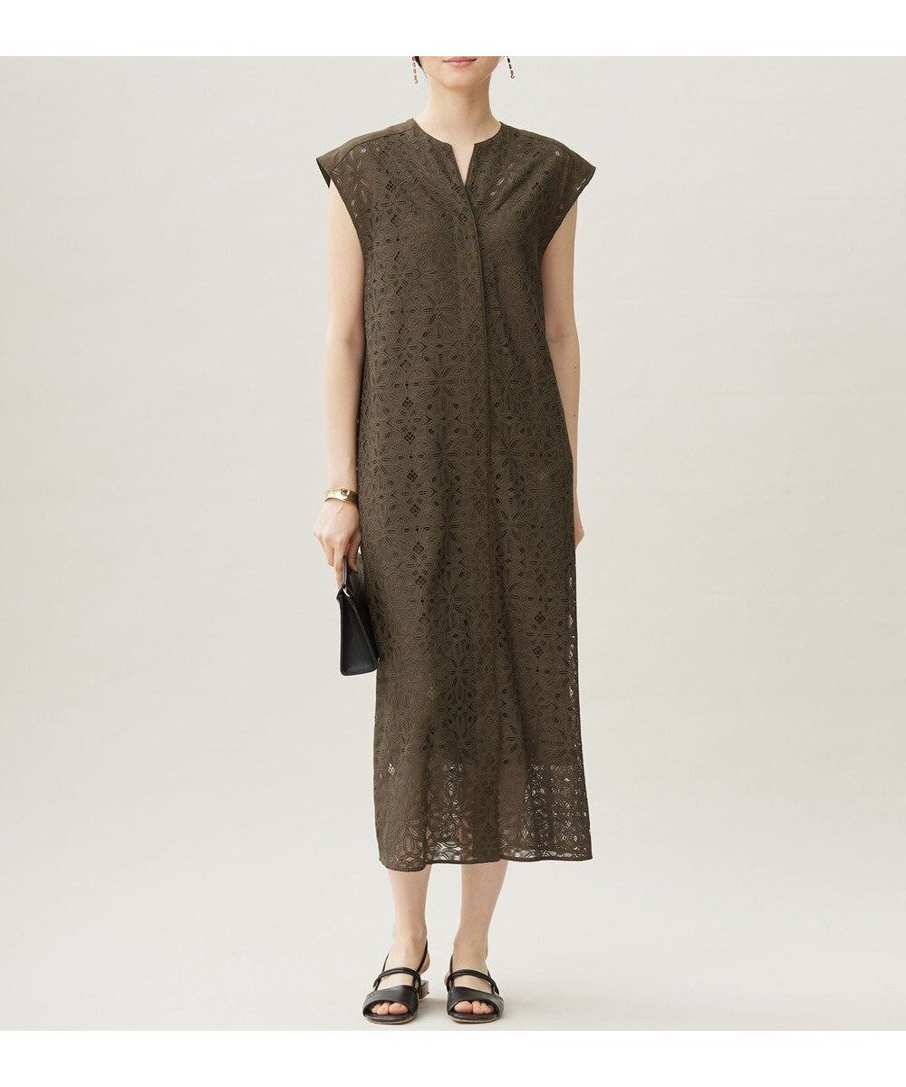 【自由区/JIYU-KU】の【洗える】フラワータイルレース ワンピース 人気、トレンドファッション・服の通販 founy(ファニー) 　ファッション　Fashion　レディースファッション　Fashion for Women　ワンピース　Dresses　エレガント 上品　Elegant　ストレート　Straight, Straight Cut　レース　Lace, Lace Fabric　夏　Summer　春　Spring　S/S・春夏　SS, Spring/Summer, Warm Season　洗える　Machine Washable　無地　Plain, Solid Color　 other-1|ID: prp329100004562308 ipo3291000000032719349