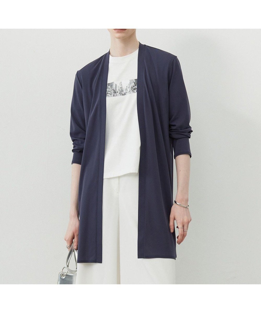 【アイシービー/iCB】の【WEB限定・接触冷感・洗える】PINION ロングカーディガン インテリア・キッズ・メンズ・レディースファッション・服の通販 founy(ファニー) 　ファッション　Fashion　レディースファッション　Fashion for Women　トップス・カットソー　Cut & Sew Tops　カーディガン・羽織り　Layered Style Cardigans　インナー　Innerwear　春　Spring　洗える　Machine Washable　カーディガン　Cardigan, Knitwear　ショート　Short, Short Length　シンプル　Simple, Minimal　スリット　Slit, Slit Detail　ドレープ　Drape, Draping Fabric　ロング　Long, Long-Length　S/S・春夏　SS, Spring/Summer, Warm Season　夏　Summer　2025年　2025　2025春夏・S/S　Spring/Summer 2025 SS25　ブルーグレーー系|ID: prp329100004562310 ipo3291000000033710956