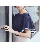 【アースミュージックアンドエコロジー/earth music&ecology】の【接触冷感/洗濯機可】パイピングフレアスリーブカットソー 人気、トレンドファッション・服の通販 founy(ファニー) ファッション Fashion レディースファッション Fashion for Women トップス・カットソー Cut & Sew Tops シャツ・ブラウス・オフィスカジュアル Elegant Blouses & Button-Ups ロングTシャツ・Tシャツ Longline T-Shirts & Tees カットソー・ベーシックTシャツ Cut-and-Sewn Tops / Stretch Tees & Basics おすすめ Recommended / Our Picks カットソー Cut and Sewn Top クール Cool, Chic スリーブ Sleeve, Long Sleeve / Short Sleeve パイピング Piping, Trim Design フレア Flare, Flared ポケット Pocket, Pocket Detail エレガント 上品 Elegant 再入荷 Restock / Back in Stock 夏 Summer 春 Spring S/S・春夏 SS, Spring/Summer, Warm Season 洗える Machine Washable thumbnail Navy|ID: prp329100004562357 ipo3291000000033342768