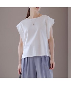 【組曲/KUMIKYOKU】 【接触冷感・洗濯機可】ハシゴレースフレンチスリーブ カットソー人気、トレンドファッション・服の通販 founy(ファニー) ファッション Fashion レディースファッション Fashion for Women トップス・カットソー Cut & Sew Tops シャツ・ブラウス・オフィスカジュアル Elegant Blouses & Button-Ups ロングTシャツ・Tシャツ Longline T-Shirts & Tees カットソー・ベーシックTシャツ Cut-and-Sewn Tops / Stretch Tees & Basics 春 Spring カットソー Cut and Sewn Top シルケット Silket, Silky Cotton スリット Slit, Slit Detail スリーブ Sleeve, Long Sleeve / Short Sleeve センター Center, Center Line ダブル Double, Double-Breasted フレンチ French, French Style S/S・春夏 SS, Spring/Summer, Warm Season 再入荷 Restock / Back in Stock 夏 Summer エレガント 上品 Elegant |ID:prp329100004562364