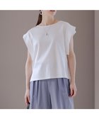 【組曲/KUMIKYOKU】の【接触冷感・洗濯機可】ハシゴレースフレンチスリーブ カットソー 人気、トレンドファッション・服の通販 founy(ファニー) ファッション Fashion レディースファッション Fashion for Women トップス・カットソー Cut & Sew Tops シャツ・ブラウス・オフィスカジュアル Elegant Blouses & Button-Ups ロングTシャツ・Tシャツ Longline T-Shirts & Tees カットソー・ベーシックTシャツ Cut-and-Sewn Tops / Stretch Tees & Basics 春 Spring カットソー Cut and Sewn Top シルケット Silket, Silky Cotton スリット Slit, Slit Detail スリーブ Sleeve, Long Sleeve / Short Sleeve センター Center, Center Line ダブル Double, Double-Breasted フレンチ French, French Style S/S・春夏 SS, Spring/Summer, Warm Season 再入荷 Restock / Back in Stock 夏 Summer エレガント 上品 Elegant thumbnail ホワイト系|ID: prp329100004562364 ipo3291000000033112849