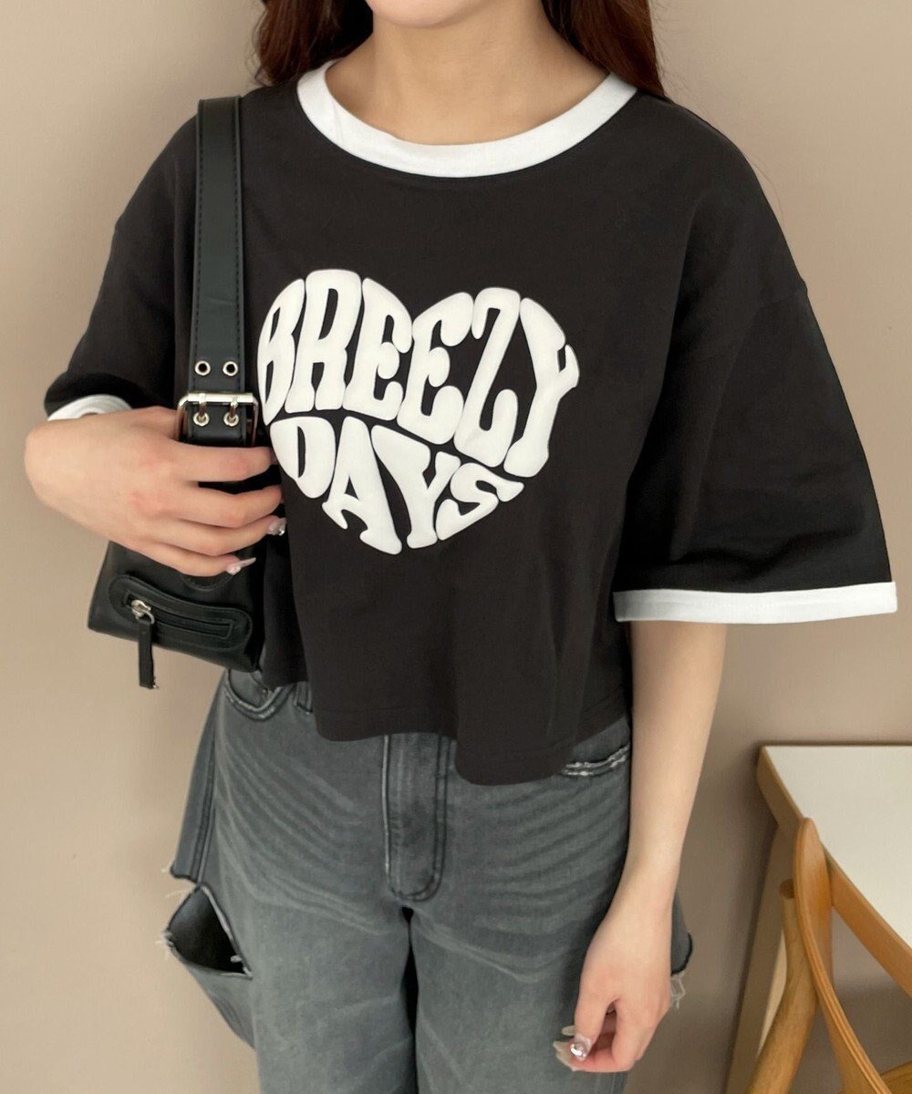 【ウィゴー/WEGO】のリンガーショートT インテリア・キッズ・メンズ・レディースファッション・服の通販 founy(ファニー) 　ファッション　Fashion　レディースファッション　WOMEN　トップス・カットソー　Tops/Tshirt　シャツ/ブラウス　Shirts/Blouses　ロング / Tシャツ　T-Shirts　カットソー　Cut and Sewn　おすすめ　Recommend　カットソー　Cut And Sew　グラフィック　Graphic　ショート　Short　スマホ　Smartphone　デニム　Denim　ミニスカート　Mini Skirt　モチーフ　Motif　半袖　Short Sleeve　夏　Summer　春　Spring　S/S・春夏　Ss・Spring/Summer　ブラック|ID: prp329100004563486 ipo3291000000032271121