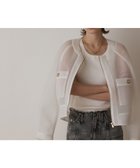 【グレース コンチネンタル/GRACE CONTINENTAL】のシアーダンボールブルゾン ホワイト|ID: prp329100004563707 ipo3291000000032719279