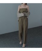 【23区/NIJYUSANKU】の【エステータ】ウールチンツ サロペット 人気、トレンドファッション・服の通販 founy(ファニー) ファッション Fashion レディースファッション Fashion for Women ワンピース Dresses オールインワン・ワンピース Dresses and Jumpsuits サロペット&オールインワン Dungarees & Jumpsuit Styles カットソー Cut and Sewn Top カーディガン Cardigan, Knitwear サロペット Overalls, Salopette ジャケット Jacket, Outerwear テーパード Tapered, Tapered Pants ドッキング Docking, Mixed Material ビスチェ Bustier, Corset Top ブラウジング Blouson Silhouette, Cinched Waist ワイド Wide, Wide Fit S/S・春夏 SS, Spring/Summer, Warm Season 夏 Summer thumbnail カーキ系|ID: prp329100004563709 ipo3291000000033114370