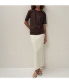 【エイトン/ATON】のLINEN JERSEY ストレートスカート WHITE|ID: prp329100004563758 ipo3291000000032452870