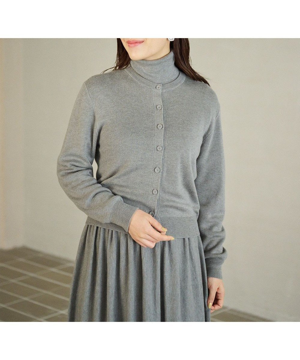 【ハッシュニュアンス/#Newans】の【カシミヤ混】コンパクトニットカーディガン インテリア・キッズ・メンズ・レディースファッション・服の通販 founy(ファニー) ファッション Fashion レディースファッション Fashion for Women トップス・カットソー Cut & Sew Tops ニット Knit Tops & Sweaters カーディガン・羽織り Layered Style Cardigans おすすめ Recommended / Our Picks カーディガン Cardigan, Knitwear コンパクト Compact, Small Size シンプル Simple, Minimal セットアップ Set-Up, Coordinated Outfit A/W・秋冬 Autumn/Winter グレー|ID: prp329100004563775 ipo3291000000033355425