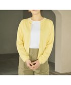 【ハッシュニュアンス/#Newans】の【カシミヤ混】コンパクトニットカーディガン イエロー|ID: prp329100004563775 ipo3291000000033355430