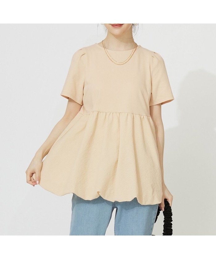 【エニィ スィス/any SiS】の【洗える】コンビネーションペプラム チュニック インテリア・キッズ・メンズ・レディースファッション・服の通販 founy(ファニー) https://founy.com/ ファッション Fashion レディースファッション Fashion for Women トップス・カットソー Cut & Sew Tops シャツ・ブラウス・オフィスカジュアル Elegant Blouses & Button-Ups ロングTシャツ・Tシャツ Longline T-Shirts & Tees カットソー・ベーシックTシャツ Cut-and-Sewn Tops / Stretch Tees & Basics おすすめ Recommended / Our Picks カットソー Cut and Sewn Top チュニック Tunic, Long Top トレンド Trend, Trending Now バルーン Balloon, Balloon Silhouette ペプラム Peplum, Flared Hem ボトム Bottoms, Lower Wear 夏 Summer 新作・新入荷 New Arrivals / New In 春 Spring S/S・春夏 SS, Spring/Summer, Warm Season 洗える Machine Washable |ID: prp329100004563798 ipo3291000000034912142