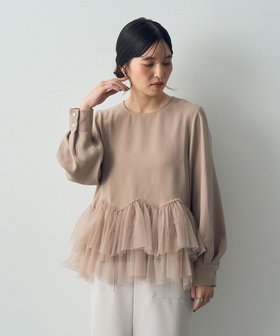 【イェッカ ヴェッカ/YECCA VECCA】のチュールMIXデザインブラウス 人気、トレンドファッション・服の通販 founy(ファニー) ファッション Fashion レディースファッション WOMEN トップス・カットソー Tops/Tshirt シャツ/ブラウス Shirts/Blouses おすすめ Recommend とろみ Thickness セレモニー Ceremony チュール Tulle トレンド Trend ポケット Pocket エレガント 上品 Elegant 夏 Summer S/S・春夏 Ss・Spring/Summer A/W・秋冬 Aw・Autumn/Winter・Fw・Fall-Winter |ID:prp329100004563814