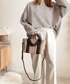 【ラ バガジェリー/LA BAGAGERIE】の【maison vert】 【ペーパー素材・多収納】リボンハンドル2WAYかごバッグ チョコ|ID: prp329100004563815 ipo3291000000032501988