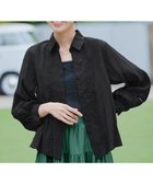 【ティアクラッセ/Tiaclasse】の【洗える】はしごレースパフ袖シャツ ブラック|ID: prp329100004563822 ipo3291000000035620419