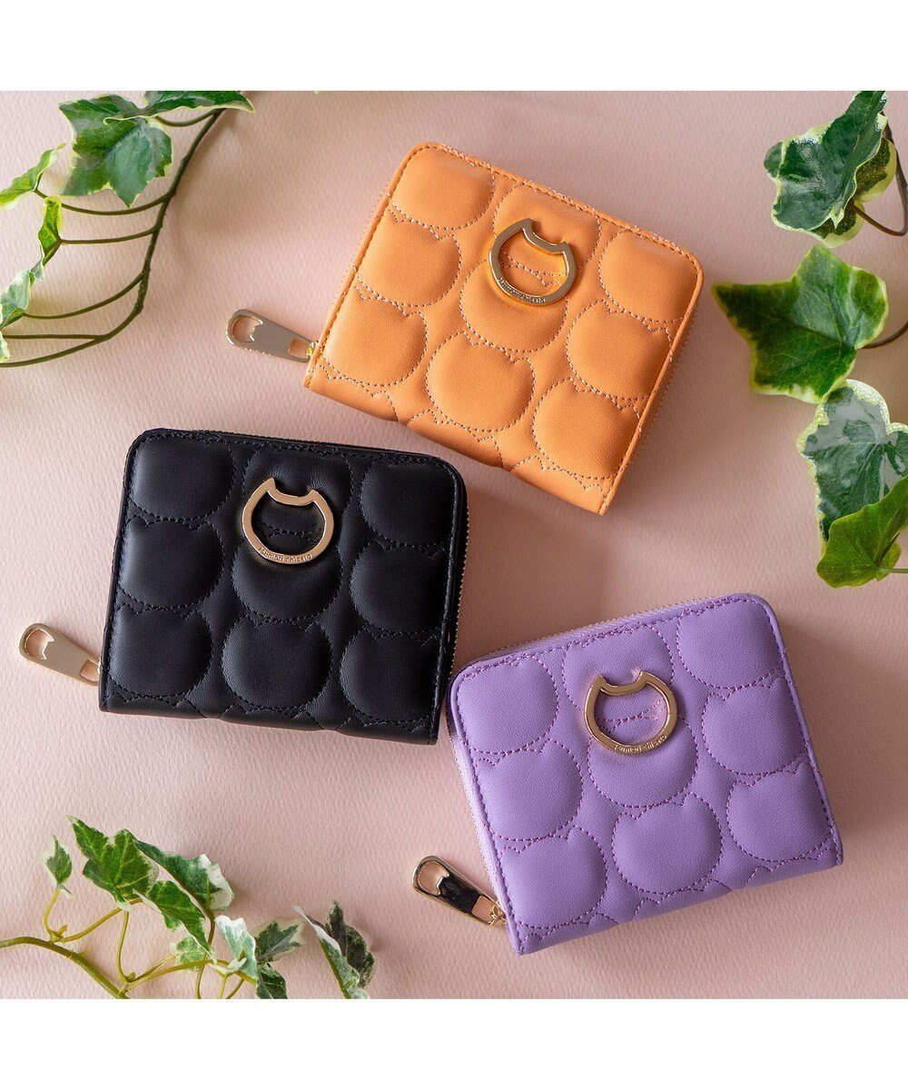 【ツモリチサト キャリー/tsumori chisato CARRY】のラインネコ ラウンドファスナー2つ折り財布 インテリア・キッズ・メンズ・レディースファッション・服の通販 founy(ファニー) 　ファッション　Fashion　レディースファッション　Fashion for Women　ミニ財布・二つ折り財布　Wallets & Card Cases　オレンジ　Orange　キルティング　Quilted, Quilting　ネコ　Cat, Feline Motif　ラウンド　Round, Round Neck　ラベンダー　Lavender　エレガント 上品　Elegant　財布　Wallet, Purse　オレンジ|ID: prp329100004563862 ipo3291000000032274660