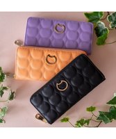 【ツモリチサト キャリー/tsumori chisato CARRY】のラインネコ ラウンドファスナー長財布 人気、トレンドファッション・服の通販 founy(ファニー) ファッション Fashion レディースファッション Ladies' Fashion Online 財布 Wallets オレンジ Orange キルティング Quilting ネコ Cat ポケット Pocket ラウンド Round ラベンダー Lavender エレガント 上品 Elegant 財布 Wallet |ID:prp329100004563863