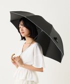 【アトレナ/ATRENA】の【遮熱/遮光/UVカット】コカゲル®UV100%cut 晴雨兼用 スライド式ロングアンブレラ ブラック×ブルー|ID: prp329100004563871 ipo3291000000032274697