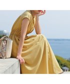 【エニィ スィス/any SiS】の【洗える】フロントボタンギャザー ワンピース マスタード|ID: prp329100004563873 ipo3291000000032500428