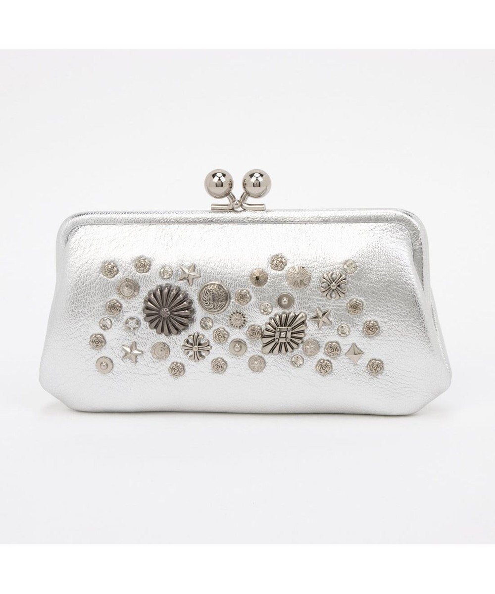 【アンビリオン/UNBILLION】のペルケ perche / マルチスタッズがま口ロングウォレット インテリア・キッズ・メンズ・レディースファッション・服の通販 founy(ファニー) 　ファッション　Fashion　レディースファッション　Fashion for Women　ミニ財布・二つ折り財布　Wallets & Card Cases　クール　Cool, Chic　スタッズ　Studs, Metal Accents　財布　Wallet, Purse　シルバー|ID: prp329100004563878 ipo3291000000036243581