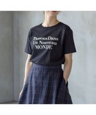 【組曲/KUMIKYOKU】の【綿100%】フロッキープリント Tシャツ 人気、トレンドファッション・服の通販 founy(ファニー) ファッション Fashion レディースファッション Fashion for Women トップス・カットソー Cut & Sew Tops シャツ・ブラウス・オフィスカジュアル Elegant Blouses & Button-Ups ロングTシャツ・Tシャツ Longline T-Shirts & Tees カットソー・ベーシックTシャツ Cut-and-Sewn Tops / Stretch Tees & Basics 春 Spring カットソー Cut and Sewn Top シリコン Silicone, Silicone Material スリット Slit, Slit Detail プリント Print, Printed Pattern ベルベット Velvet, Velvety S/S・春夏 SS, Spring/Summer, Warm Season 夏 Summer エレガント 上品 Elegant thumbnail ブラック系|ID: prp329100004563903 ipo3291000000033598410