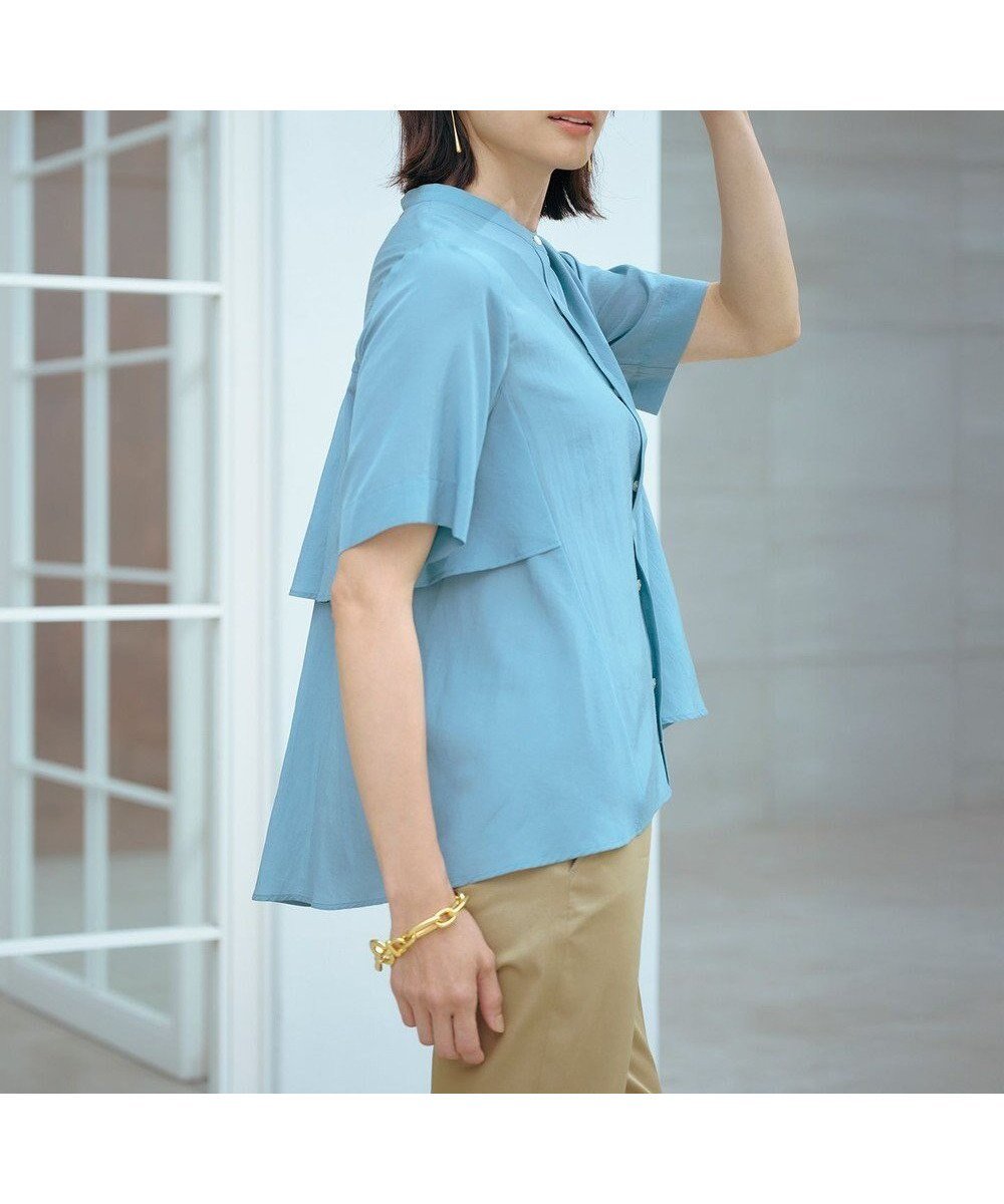 【ジェイ プレス/J.PRESS】の【WEB限定カラーあり・洗える・速乾・接触冷感】リライムライトローン バックフリル ブラウス 人気、トレンドファッション・服の通販 founy(ファニー) 　ファッション　Fashion　レディースファッション　Fashion for Women　トップス・カットソー　Cut & Sew Tops　シャツ・ブラウス・オフィスカジュアル　Elegant Blouses & Button-Ups　春　Spring　洗える　Machine Washable　なめらか　Smooth, Silky Texture　フリル　Frill, Ruffle　フレア　Flare, Flared　ワイド　Wide, Wide Fit　S/S・春夏　SS, Spring/Summer, Warm Season　おすすめ　Recommended / Our Picks　日本製　Made In Japan　夏　Summer　エレガント 上品　Elegant　 other-1|ID: prp329100004563915 ipo3291000000036278543