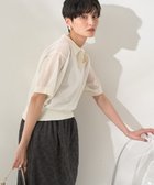 【アメリカンホリック/AMERICAN HOLIC】のウォッシャブルシアーニット半袖ポロシャツ Ivory|ID: prp329100004563940 ipo3291000000032275086