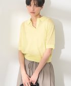 【アメリカンホリック/AMERICAN HOLIC】のウォッシャブルシアーニット半袖ポロシャツ Pistachio|ID: prp329100004563940 ipo3291000000032275089