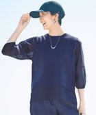【自由区/JIYU-KU】の【カタログ掲載・洗える】ハイツイストコットンアセテートプルオーバー ニット インディゴブルー|ID: prp329100004563964 ipo3291000000032275218