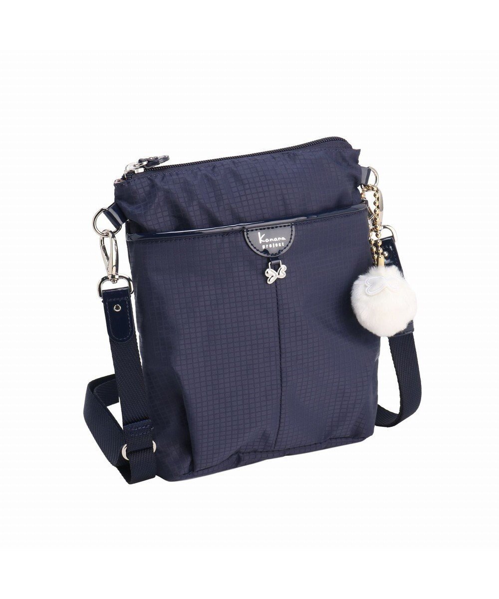 【エースバッグズアンドラゲッジ/ACE BAGS & LUGGAGE】のKanana project COLLECTION シェリ ショルダーバッグ 縦 17941 カナナプロジェクト コレクション インテリア・キッズ・メンズ・レディースファッション・服の通販 founy(ファニー) 　ファッション　Fashion　レディースファッション　Fashion for Women　コレクション　Collection, Seasonal Line　コンパクト　Compact, Small Size　軽量　Lightweight, Ultra Light　ショルダー　Shoulder, Shoulder Strap　財布　Wallet, Purse　フロント　Front, Front Design　ポケット　Pocket, Pocket Detail　メッシュ　Mesh, Net Fabric　リュック　Backpack, Rucksack　ワンポイント　One Point, Statement Accent　再入荷　Restock / Back in Stock　おすすめ　Recommended / Our Picks　旅行　Travel　スーツケース キャリーケース　Suitcase / Carry Case　エレガント 上品　Elegant　ギフト プレゼント　Gift / Present　ネイビー|ID: prp329100004563981 ipo3291000000032719766