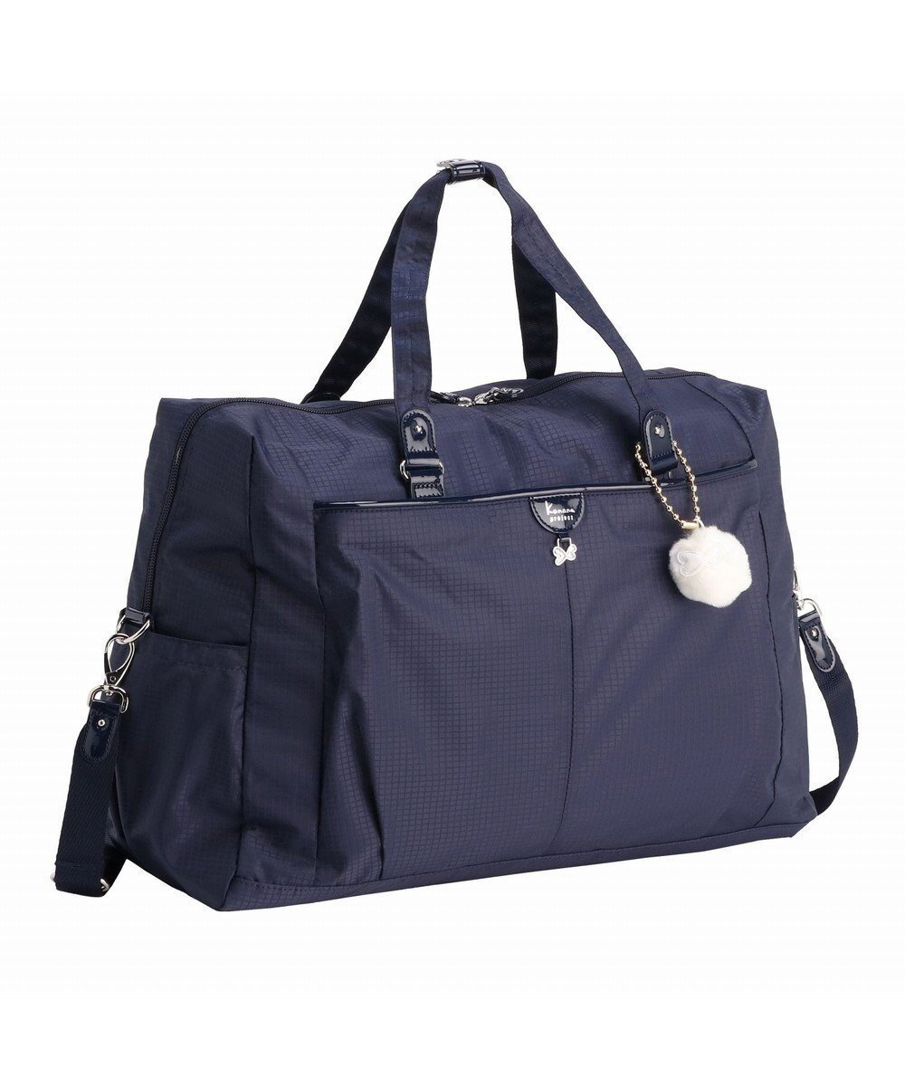 【エースバッグズアンドラゲッジ/ACE BAGS & LUGGAGE】のKanana project COLLECTION シェリ ボストンバッグ 17947 カナナプロジェクト コレクション インテリア・キッズ・メンズ・レディースファッション・服の通販 founy(ファニー) 　ファッション　Fashion　レディースファッション　Fashion for Women　クッション　Cushion, Throw Pillow　コレクション　Collection, Seasonal Line　傘　Umbrella, Parasol　軽量　Lightweight, Ultra Light　ショルダー　Shoulder, Shoulder Strap　スマホ　Smartphone, Mobile Device　セットアップ　Set-Up, Coordinated Outfit　フロント　Front, Front Design　ボストンバッグ　Boston Bag, Retro Bag　ポケット　Pocket, Pocket Detail　メッシュ　Mesh, Net Fabric　リュック　Backpack, Rucksack　ワンポイント　One Point, Statement Accent　再入荷　Restock / Back in Stock　おすすめ　Recommended / Our Picks　旅行　Travel　スーツケース キャリーケース　Suitcase / Carry Case　エレガント 上品　Elegant　ギフト プレゼント　Gift / Present　ネイビー|ID: prp329100004563999 ipo3291000000032726577
