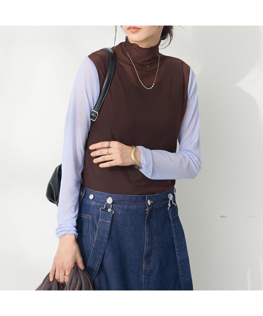【クラフトスタンダードブティック/CRAFT STANDARD BOUTIQUE】のチュールトップスインナー インテリア・キッズ・メンズ・レディースファッション・服の通販 founy(ファニー) 　ファッション　Fashion　レディースファッション　Ladies' Fashion Online　トップス・カットソー　Tops/Tshirt　シャツ/ブラウス　Shirts/Blouses　インナー　Inner　春　Spring　チュール　Tulle　フェミニン　Feminine　フリル　Frills　ベーシック　Basic　ポケット　Pocket　ロング　Long　S/S・春夏　Ss・Spring/Summer　再入荷　Restock/Back In Stock/Re Arrival　おすすめ　Recommend　夏　Summer　2025年　2025　2025春夏・S/S　Ss,Spring/Summer,2025　Brown|ID: prp329100004564175 ipo3291000000032277039