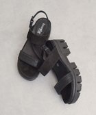 【インター ショシュール/INTER-CHAUSSURES】の【BUSSOLA】厚底ボリュームソールダブルベルトサンダル ブラックスウェード|ID: prp329100004564284 ipo3291000000032686469