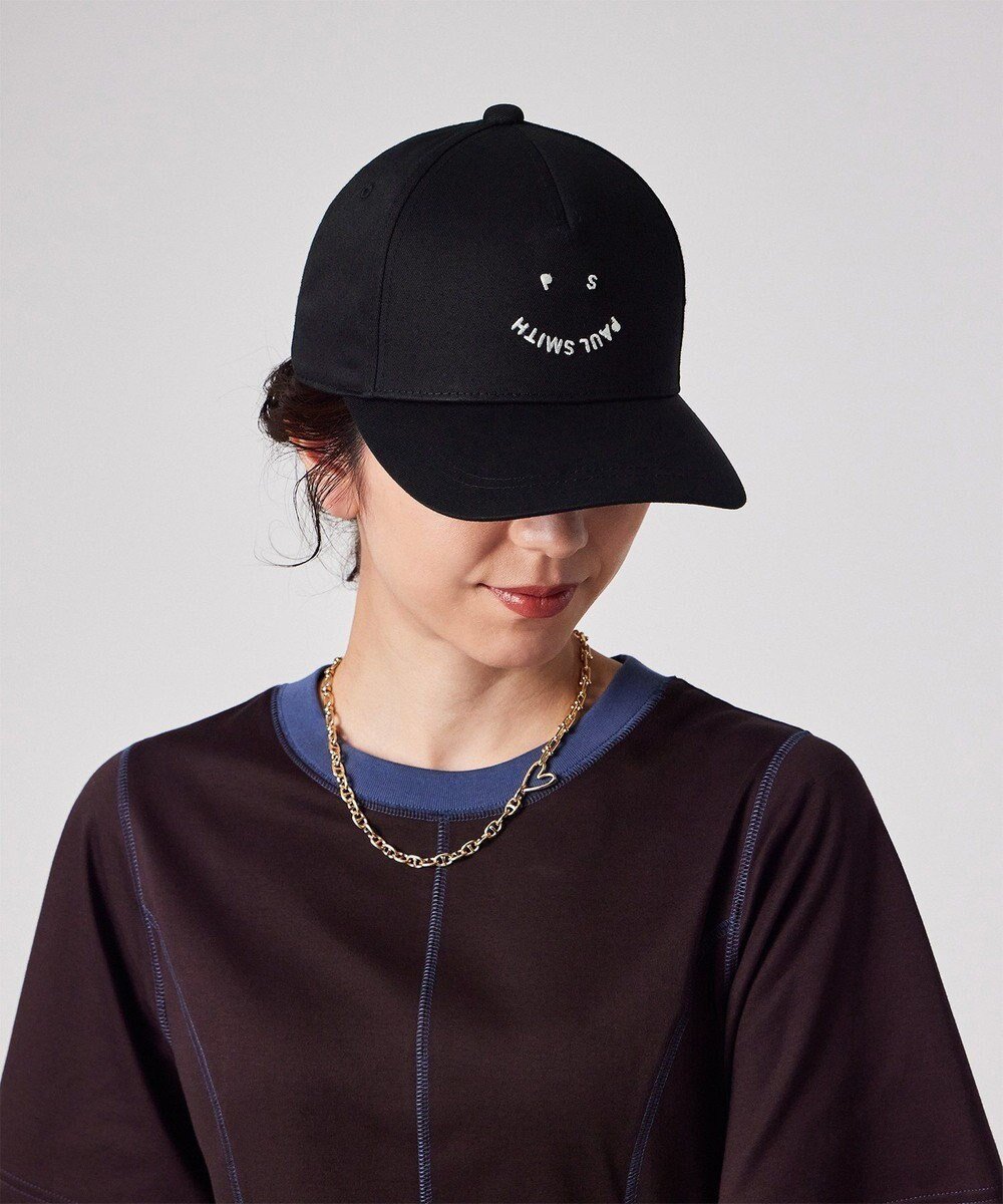 【ポール スミス/Paul Smith】のHappy ベースボールキャップ インテリア・キッズ・メンズ・レディースファッション・服の通販 founy(ファニー) 　ファッション　Fashion　レディースファッション　Fashion for Women　キャップ&ハット　Hats & Caps　おすすめ　Recommended / Our Picks　キャップ　Cap, Baseball Cap　ギフト プレゼント　Gift / Present　グラフィック　Graphic, Graphic Design　フロント　Front, Front Design　ベーシック　Basic, Essential　帽子　Hat, Headwear　ブラック|ID: prp329100004564653 ipo3291000000033077170