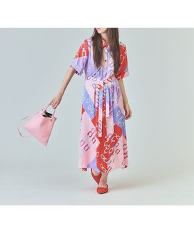 【グレース コンチネンタル/GRACE CONTINENTAL】のチェーンシャツドレス 人気、トレンドファッション・服の通販 founy(ファニー) ファッション Fashion レディースファッション WOMEN ワンピース Dress ドレス Party Dresses シャツワンピース Shirt Dresses イタリア Italy 春 Spring カラフル Colorful クラシカル Classical サテン Satin スリーブ Sleeve チェーン Chain ドレス Dress ハーフ Half パープル Purple プリント Print 別注 Special Order リボン Ribbon S/S・春夏 Ss・Spring/Summer 夏 Summer エレガント 上品 Elegant |ID:prp329100004564699