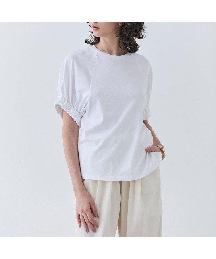 【ベイジ,/BEIGE,】の【洗える】STOCK / オーガニックコットン半袖ギャザートップス インテリア・キッズ・メンズ・レディースファッション・服の通販 founy(ファニー) https://founy.com/ ファッション Fashion レディースファッション Fashion for Women トップス・カットソー Cut & Sew Tops シャツ・ブラウス・オフィスカジュアル Elegant Blouses & Button-Ups ロングTシャツ・Tシャツ Longline T-Shirts & Tees カットソー・ベーシックTシャツ Cut-and-Sewn Tops / Stretch Tees & Basics カットソー Cut and Sewn Top ギャザー Gathered, Ruffled シンプル Simple, Minimal フォルム Silhouette, Form ベーシック Basic, Essential ロング Long, Long-Length エレガント 上品 Elegant 半袖 Short Sleeve, Half Sleeve 夏 Summer 春 Spring S/S・春夏 SS, Spring/Summer, Warm Season 洗える Machine Washable |ID: prp329100004564735 ipo3291000000032708170