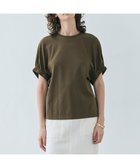 【ベイジ,/BEIGE,】の【洗える】STOCK / オーガニックコットン半袖ギャザートップス Khaki|ID: prp329100004564735 ipo3291000000032708175