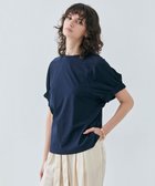【ベイジ,/BEIGE,】の【洗える】STOCK / オーガニックコットン半袖ギャザートップス Navy|ID: prp329100004564735 ipo3291000000032708176