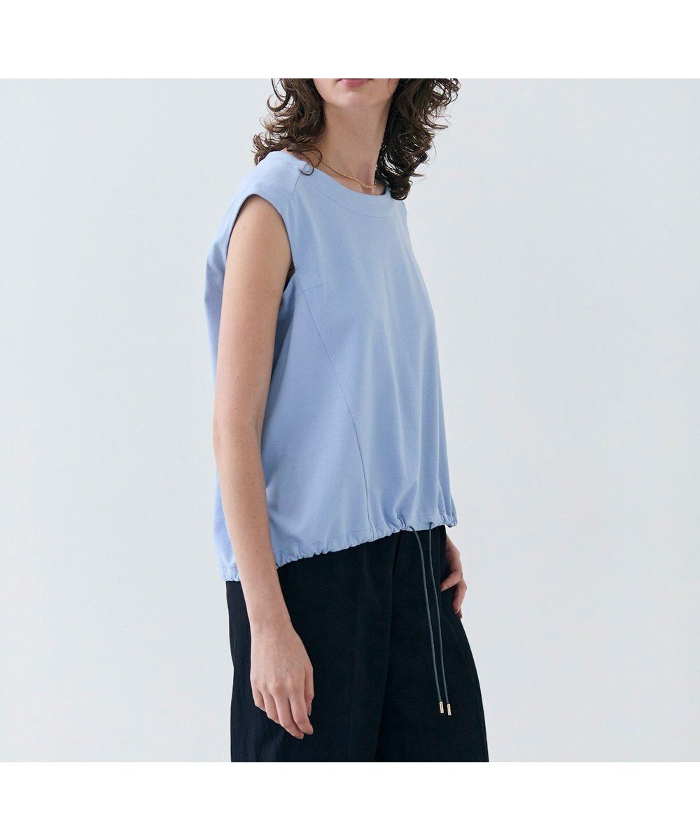 【ベイジ,/BEIGE,】の【洗える】IXIA / コットンノースリーブドロストトップス インテリア・キッズ・メンズ・レディースファッション・服の通販 founy(ファニー) 　ファッション　Fashion　レディースファッション　Fashion for Women　トップス・カットソー　Cut & Sew Tops　キャミソール&ノースリーブ　Camisoles & Sleeveless Tops　シャツ・ブラウス・オフィスカジュアル　Elegant Blouses & Button-Ups　ロングTシャツ・Tシャツ　Longline T-Shirts & Tees　カットソー・ベーシックTシャツ　Cut-and-Sewn Tops / Stretch Tees & Basics　カットソー　Cut and Sewn Top　ノースリーブ　Sleeveless, No-Sleeve　エレガント 上品　Elegant　夏　Summer　春　Spring　S/S・春夏　SS, Spring/Summer, Warm Season　洗える　Machine Washable　Sax|ID: prp329100004564737 ipo3291000000032991941