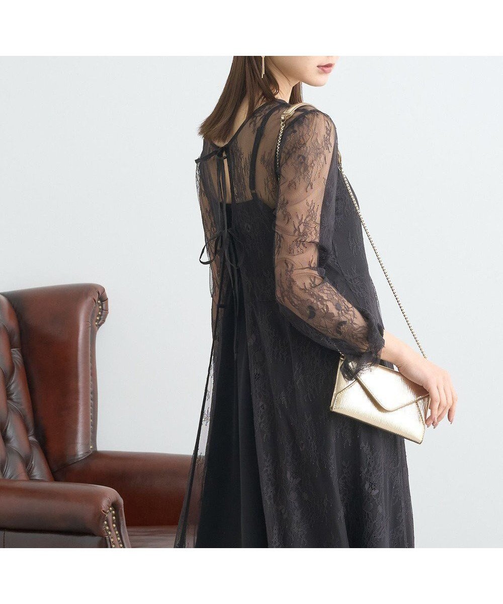 【アースミュージックアンドエコロジー/earth music&ecology】のSET2点レースワンピース+キャミワンピース インテリア・キッズ・メンズ・レディースファッション・服の通販 founy(ファニー) ファッション Fashion レディースファッション Fashion for Women ワンピース Dresses キャミソールワンピース Camisole Dresses インナー Innerwear キャミソール Camisole, Spaghetti Strap Top キャミワンピース Cami Dress, Slip Dress シンプル Simple, Minimal フェミニン Feminine, Girly ポケット Pocket, Pocket Detail リボン Ribbon, Bow レース Lace, Lace Fabric 夏 Summer S/S・春夏 SS, Spring/Summer, Warm Season A/W・秋冬 Autumn/Winter ブラック|ID: prp329100004564807 ipo3291000000033583835