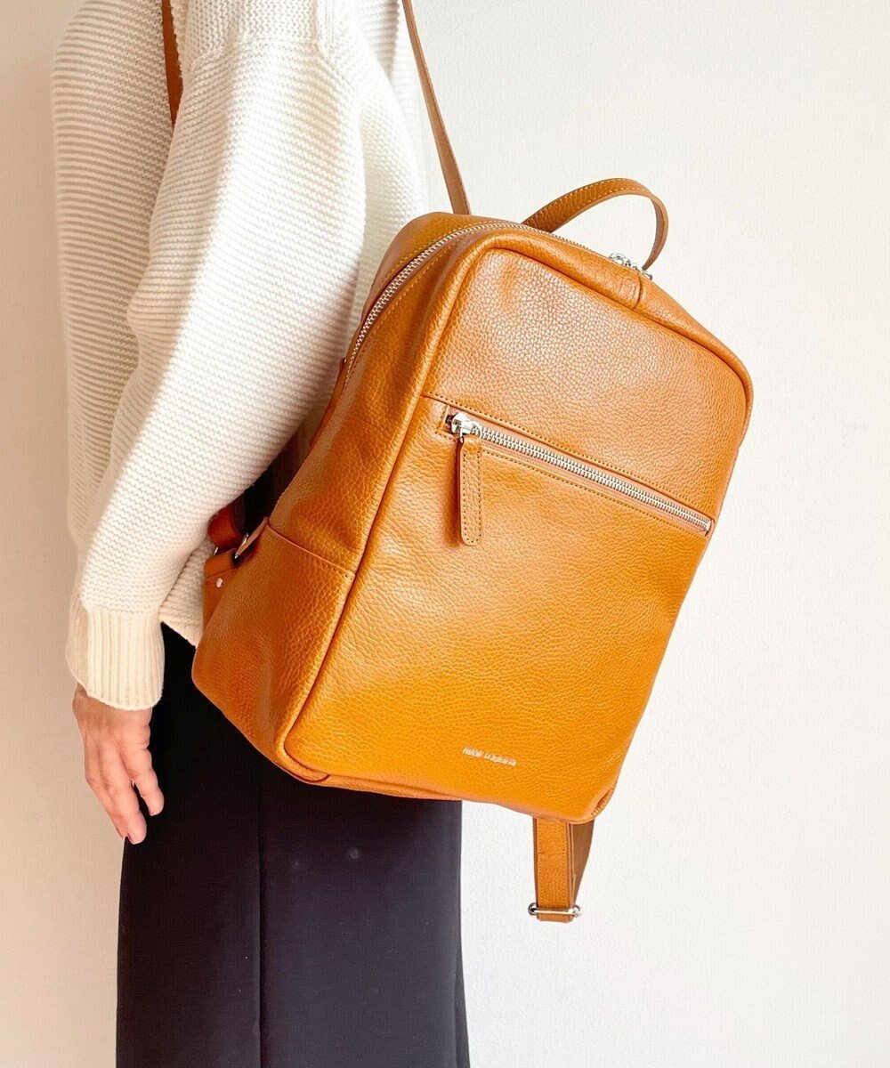 【エクエル ル スティル デヴィ/Hekher Le Style de Vie】の【日本製 / A4サイズ対応】シュリンクレザー リュックサック インテリア・キッズ・メンズ・レディースファッション・服の通販 founy(ファニー) 　ファッション　Fashion　レディースファッション　WOMEN　バッグ　Bag　キャンバス　Canvas　コンパクト　Compact　スクエア　Square　財布　Wallet　ハンド　Hand　フィット　Fit　ポケット　Pocket　リュック　Ruck Sack　日本製　Made In Japan　キャメル|ID: prp329100004564861 ipo3291000000032282665
