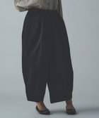 【ムーク/muuc】の〈綿100%〉〈涼しいワッシャー生地〉〈裾タック入り〉〈ワイドシルエット〉サーカスパンツ ブラック|ID: prp329100004564881 ipo3291000000032476197