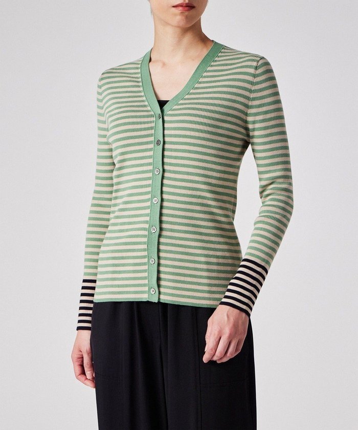 【ポール スミス/Paul Smith】の【洗える】リブ ボーダー カーディガン インテリア・キッズ・メンズ・レディースファッション・服の通販 founy(ファニー) https://founy.com/ ファッション Fashion レディースファッション Fashion for Women トップス・カットソー Cut & Sew Tops カーディガン・羽織り Layered Style Cardigans カーディガン Cardigan, Knitwear デニム Denim, Jeans Material フィット Fit, Slim Fit ボーダー Border, Stripe エレガント 上品 Elegant 夏 Summer 春 Spring S/S・春夏 SS, Spring/Summer, Warm Season 洗える Machine Washable A/W・秋冬 Autumn/Winter |ID: prp329100004564884 ipo3291000000033528991