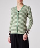 【ポール スミス/Paul Smith】の【洗える】リブ ボーダー カーディガン グリーン|ID: prp329100004564884 ipo3291000000033528997
