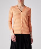 【ポール スミス/Paul Smith】の【洗える】リブ ボーダー カーディガン オレンジ|ID: prp329100004564884 ipo3291000000033528999