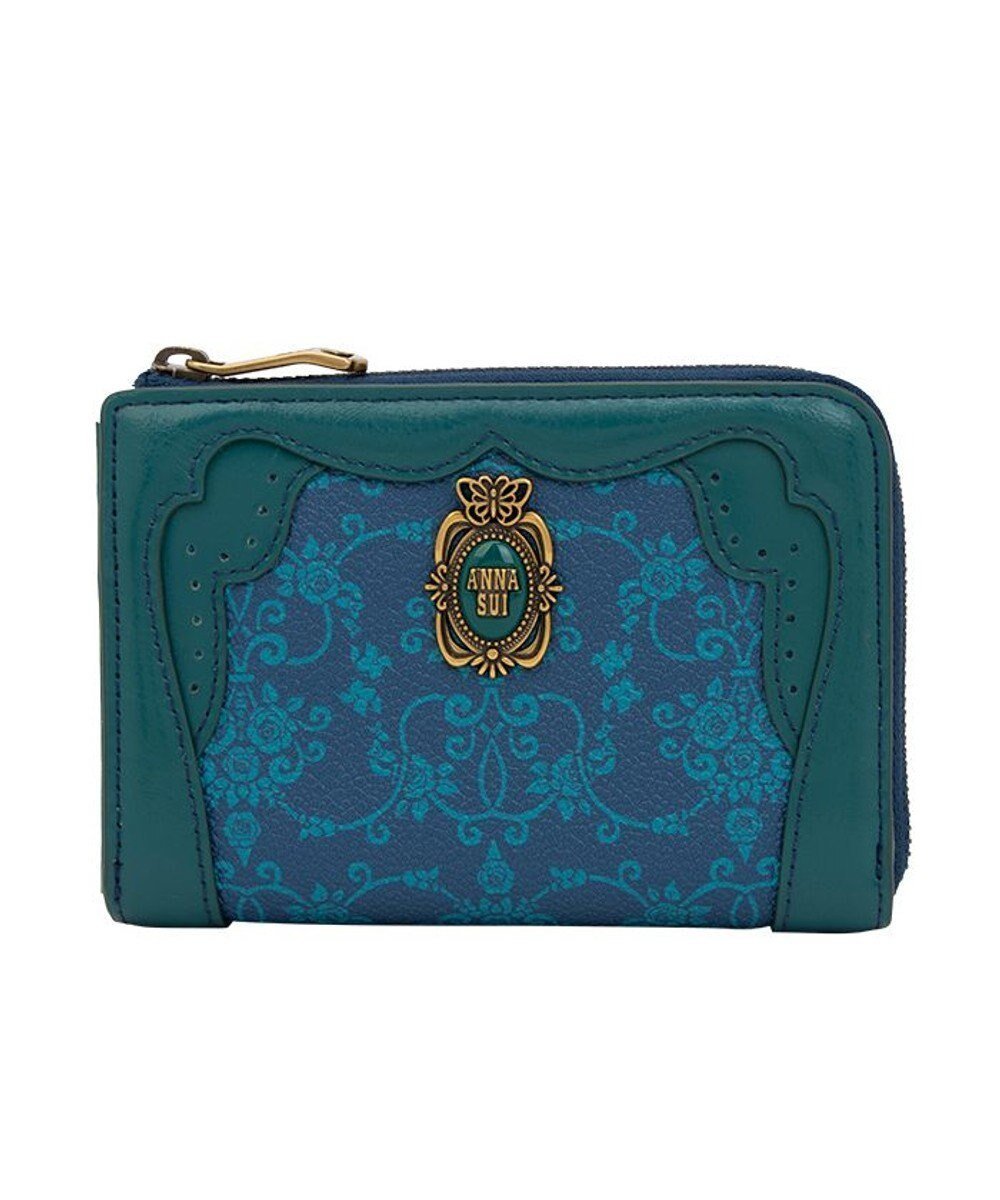 【アナスイ/ANNA SUI】のリーブル マルチケース インテリア・キッズ・メンズ・レディースファッション・服の通販 founy(ファニー) 　ファッション　Fashion　レディースファッション　Fashion for Women　ミニ財布・二つ折り財布　Wallets & Card Cases　クラシック　Classic, Timeless Style　ブローチ　Brooch, Pin Brooch　プリント　Print, Printed Pattern　ヴィンテージ　Vintage Style　エレガント 上品　Elegant　財布　Wallet, Purse　軽量　Lightweight, Ultra Light　ネイビー|ID: prp329100004564929 ipo3291000000033499568