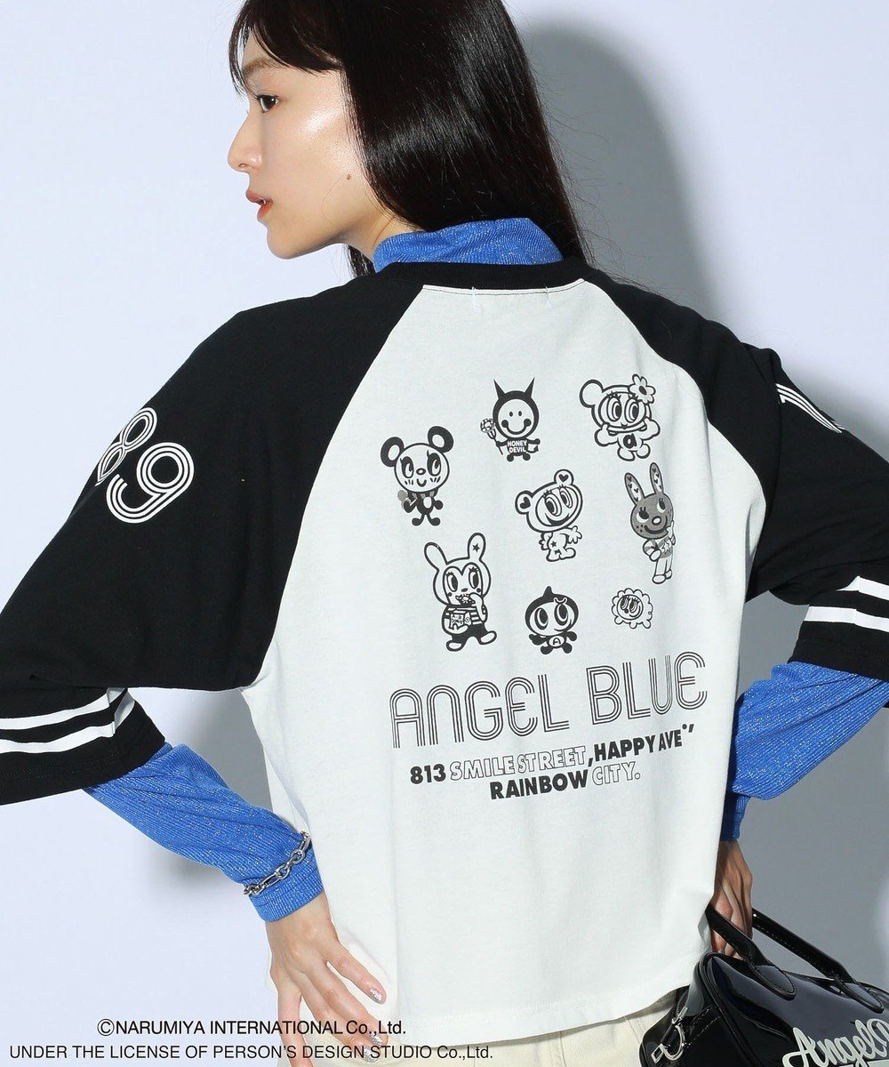 【グリーンパークス/Green Parks】のANGEL BLUEラグラン配色プルオーバー 人気、トレンドファッション・服の通販 founy(ファニー) 　ファッション　Fashion　レディースファッション　Fashion for Women　トップス・カットソー　Cut & Sew Tops　シャツ・ブラウス・オフィスカジュアル　Elegant Blouses & Button-Ups　ロングTシャツ・Tシャツ　Longline T-Shirts & Tees　カジュアルプルオーバー・ニットトップス　Pullovers & Knit Tops / Casual Pullovers　カットソー・ベーシックTシャツ　Cut-and-Sewn Tops / Stretch Tees & Basics　カットソー　Cut and Sewn Top　キャラクター　Character, Licensed Characters　コンパクト　Compact, Small Size　デニム　Denim, Jeans Material　トレンド　Trend, Trending Now　フォルム　Silhouette, Form　プリント　Print, Printed Pattern　ポケット　Pocket, Pocket Detail　人気　Popular, Best Seller　夏　Summer　春　Spring　S/S・春夏　SS, Spring/Summer, Warm Season　 other-1|ID: prp329100004564943 ipo3291000000032618843
