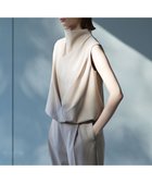 【23区/NIJYUSANKU】の【エステータ】コットンダブルクロス ノースリーブブラウス グレージュ系|ID: prp329100004564987 ipo3291000000032662749