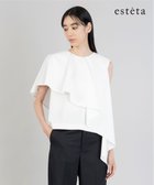 【23区/NIJYUSANKU】の【エステータ】トリアセファインジャージー ラッフルデザイン カットソー ホワイト系|ID: prp329100004564990 ipo3291000000032695600