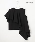 【23区/NIJYUSANKU】の【エステータ】トリアセファインジャージー ラッフルデザイン カットソー ブラック系|ID: prp329100004564990 ipo3291000000032695601