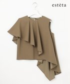 【23区/NIJYUSANKU】の【エステータ】トリアセファインジャージー ラッフルデザイン カットソー カーキ系|ID: prp329100004564990 ipo3291000000032695602