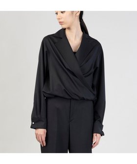 【23区/NIJYUSANKU】 【エステータ】ウールシルクギャバジン テーラードブラウス人気、トレンドファッション・服の通販 founy(ファニー) ファッション Fashion レディースファッション Fashion for Women トップス・カットソー Cut & Sew Tops シャツ・ブラウス・オフィスカジュアル Elegant Blouses & Button-Ups エレガント 上品 Elegant 春 Spring 秋 Autumn ギャザー Gathered, Ruffled シルク Silk, 100% Silk ストレッチ Stretch, Stretchy Fabric テーラード Tailored, Tailored Fit パール Pearl, Pearl Accent ブラウジング Blouson Silhouette, Cinched Waist ミックス Mix, Mixed Style S/S・春夏 SS, Spring/Summer, Warm Season おすすめ Recommended / Our Picks 夏 Summer |ID:prp329100004565067