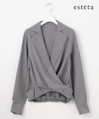 【23区/NIJYUSANKU】の【エステータ】ウールシルクギャバジン テーラードブラウス 人気、トレンドファッション・服の通販 founy(ファニー) ファッション Fashion レディースファッション Fashion for Women トップス・カットソー Cut & Sew Tops シャツ・ブラウス・オフィスカジュアル Elegant Blouses & Button-Ups エレガント 上品 Elegant 春 Spring 秋 Autumn ギャザー Gathered, Ruffled シルク Silk, 100% Silk ストレッチ Stretch, Stretchy Fabric テーラード Tailored, Tailored Fit パール Pearl, Pearl Accent ブラウジング Blouson Silhouette, Cinched Waist ミックス Mix, Mixed Style S/S・春夏 SS, Spring/Summer, Warm Season おすすめ Recommended / Our Picks 夏 Summer thumbnail ライトグレー系|ID: prp329100004565067 ipo3291000000034364863