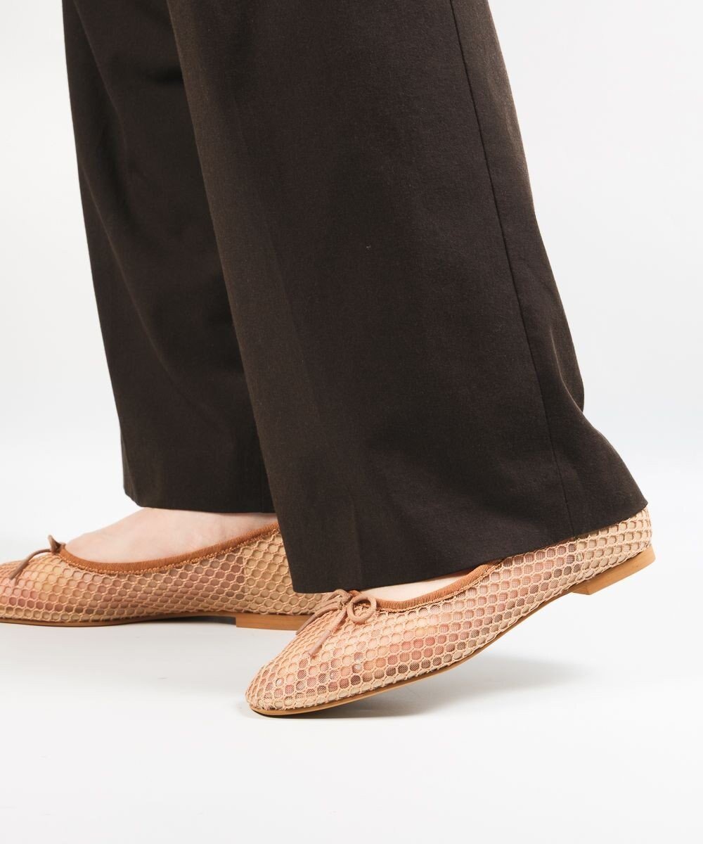 【ボントレ/BONTRE】の【MIONOTIS/ミオノティス】フィッシュネットバレエシューズ/50113 インテリア・キッズ・メンズ・レディースファッション・服の通販 founy(ファニー) 　ファッション　Fashion　レディースファッション　Fashion for Women　春　Spring　シューズ　Shoes, Footwear　ソックス　Socks, Hosiery　定番　Standard, Basic Item　バランス　Balance, Style Balance　バレエ　Ballet, Ballet Style　フロント　Front, Front Design　メッシュ　Mesh, Net Fabric　リボン　Ribbon, Bow　S/S・春夏　SS, Spring/Summer, Warm Season　夏　Summer　エレガント 上品　Elegant　ベージュ|ID: prp329100004565414 ipo3291000000034695986